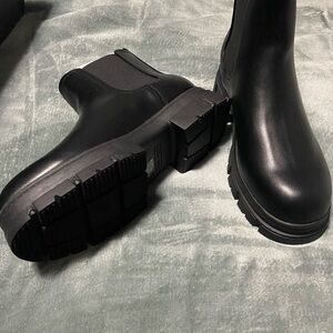 Nine West Black Chunky Sole Boots